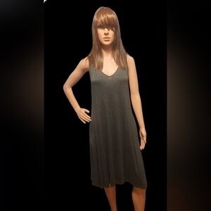 Knit Sleeveless Aline Dress Grey Size M